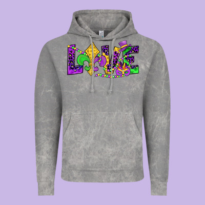 Mardi Gras Love Vintage Hoodie Designed By Jahusdesignshop