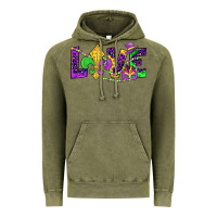 Vintage Olive mardi gras love Vintage Hoodie - JahusDesignShop