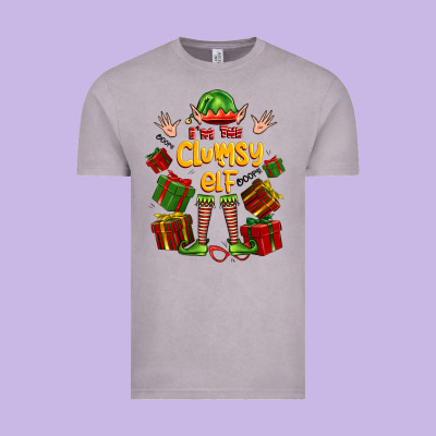 Im The Clumsy Elf Vintage Tee Designed By Fadigitalartstudio