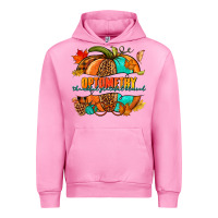 Fuchsia Pink optometry thankful grateful blessed pumpkin Urban Hoodie - NancyCooperArtShop