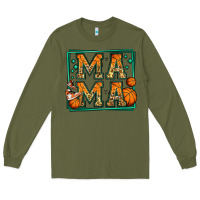 Army Green basketball mama Long Sleeve Tee - Jasminsmagicworld