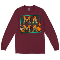 Burgundy basketball mama Long Sleeve Tee - Jasminsmagicworld