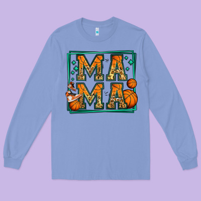 Basketball Mama Long Sleeve Tee Designed By Jasminsmagicworld