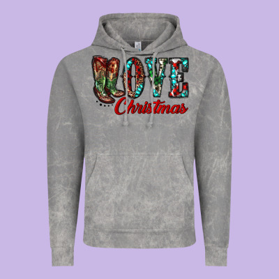 Christmas Love Boots Vintage Hoodie Designed By Ranaportraitstore