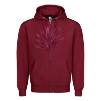 Burgundy Pink Cordyline Zipper Hoodie - LillyAllenDesigns