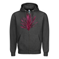 Pink Cordyline Zipper Hoodie | Teevron