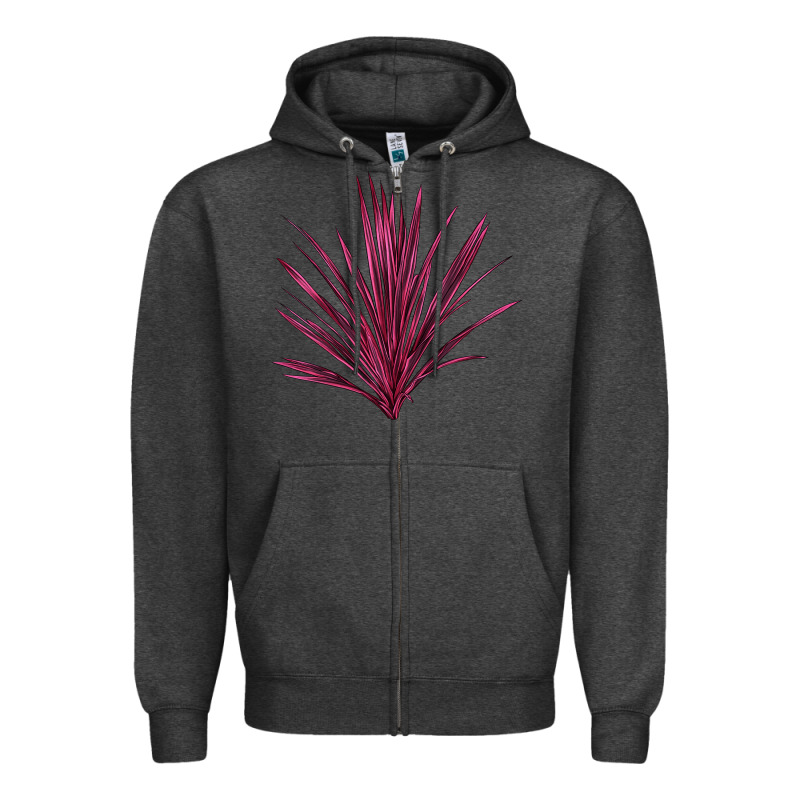Pink Cordyline Zipper Hoodie by LillyAllenDesigns | Teevron