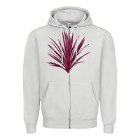 Dove Grey Pink Cordyline Zipper Hoodie - LillyAllenDesigns