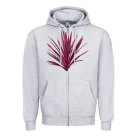 Heather Grey Pink Cordyline Zipper Hoodie - LillyAllenDesigns