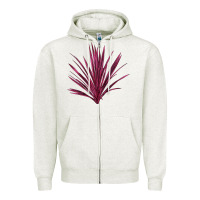Oatmeal Heather Pink Cordyline Zipper Hoodie - LillyAllenDesigns