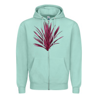 Seafoam Pink Cordyline Zipper Hoodie - LillyAllenDesigns