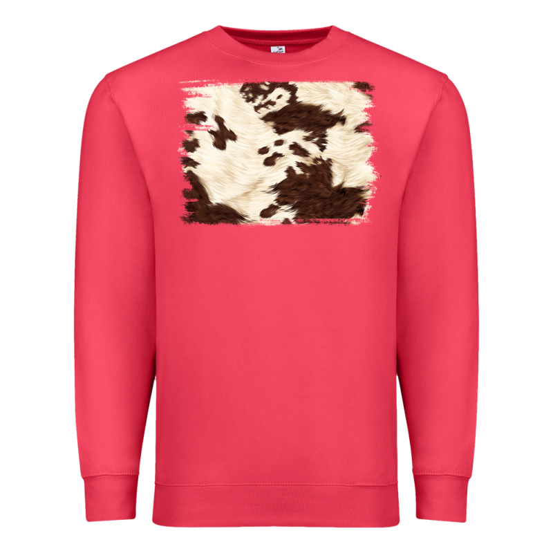 Brown Cowhide Background Premium Sweatshirt by NancyCooperArtShop | Teevron