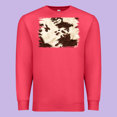 Brown Cowhide Background Premium Sweatshirt Designed By Nancycooperartshop
