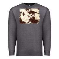 Charcoal Heather brown cowhide background Premium Sweatshirt - NancyCooperArtShop