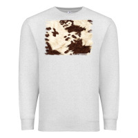 Oatmeal Heather brown cowhide background Premium Sweatshirt - NancyCooperArtShop