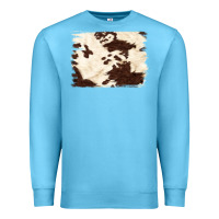 Ocean Blue brown cowhide background Premium Sweatshirt - NancyCooperArtShop