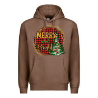 Chestnut merry and bright christmas tree Premium Hoodie - AdoDesignShop