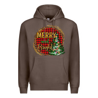 Coffee merry and bright christmas tree Premium Hoodie - AdoDesignShop