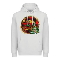 Dove Grey merry and bright christmas tree Premium Hoodie - AdoDesignShop
