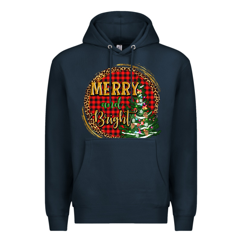 Merry And Bright Christmas Tree Premium Hoodie by AdoDesignShop | Teevron