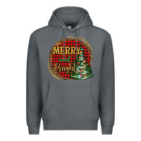 Rock merry and bright christmas tree Premium Hoodie - AdoDesignShop