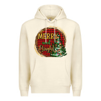 Sandshell merry and bright christmas tree Premium Hoodie - AdoDesignShop