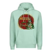 Seafoam merry and bright christmas tree Premium Hoodie - AdoDesignShop