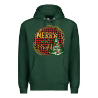 Sports Green merry and bright christmas tree Premium Hoodie - AdoDesignShop