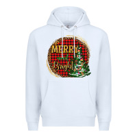 White merry and bright christmas tree Premium Hoodie - AdoDesignShop