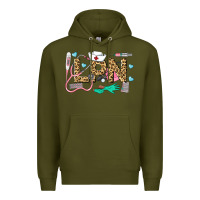 Army Green LPN Certified Nursing Assistant Premium Hoodie - LillyAllenDesigns