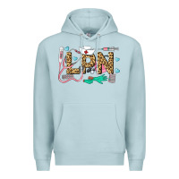 Blue Mist LPN Certified Nursing Assistant Premium Hoodie - LillyAllenDesigns