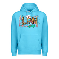 Ocean Blue LPN Certified Nursing Assistant Premium Hoodie - LillyAllenDesigns