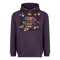 Plum god is so much bigger than... Heavyweight Hoodie - MaliasSmallBusiness