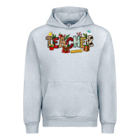 Heather Grey Christmas Teacher Urban Hoodie - NancyCooperArtShop