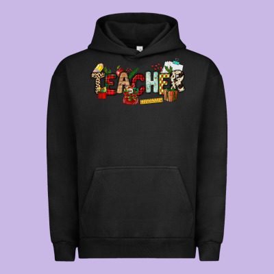 Christmas Teacher Urban Hoodie Designed By Nancycooperartshop
