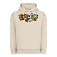 Pigment French Oak Christmas Teacher Urban Hoodie - NancyCooperArtShop