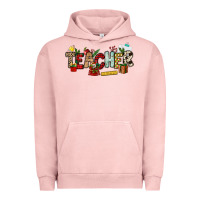 Pigment Salmon Christmas Teacher Urban Hoodie - NancyCooperArtShop