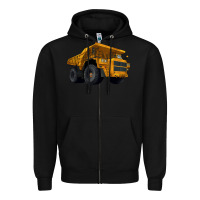 Black Dump Truck Zipper Hoodie - LillyAllenDesigns