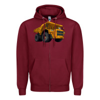 Burgundy Dump Truck Zipper Hoodie - LillyAllenDesigns