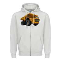 Dove Grey Dump Truck Zipper Hoodie - LillyAllenDesigns