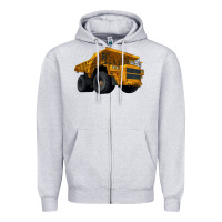 Heather Grey Dump Truck Zipper Hoodie - LillyAllenDesigns