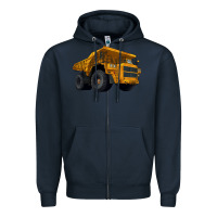 Navy Dump Truck Zipper Hoodie - LillyAllenDesigns