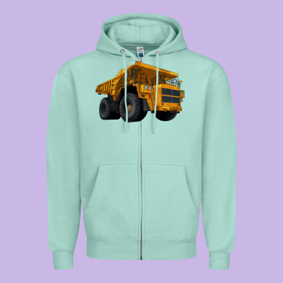 Dump Truck Zipper Hoodie Designed By Lillyallendesigns