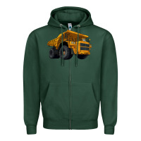 Sports Green Dump Truck Zipper Hoodie - LillyAllenDesigns