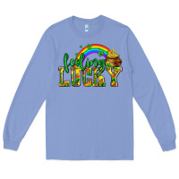 Colony Blue feeling lucky with coins Long Sleeve Tee - AdoDesignShop