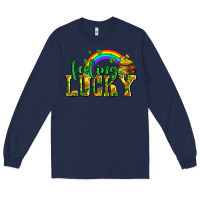 Navy feeling lucky with coins Long Sleeve Tee - AdoDesignShop