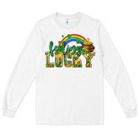 White feeling lucky with coins Long Sleeve Tee - AdoDesignShop