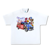 White western truck fourth of july america Urban Heavy Tee - FaDigitalArtStudio