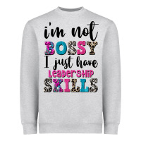 Heather Grey ı'm not bossy ı just have leadership skills Heavyweight Sweatshirt - FaDigitalArtStudio
