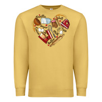 Antique Gold bake tools hearts Premium Sweatshirt - NancyCooperArtShop